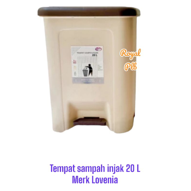 Jual Tempat Sampah Injak 20l Merk Lovenia Desain Kokoh And Elegant Shopee Indonesia 7648