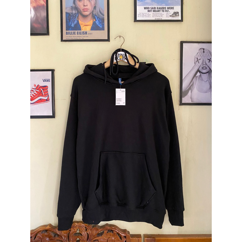 Jual (CH) HOODIE H*M BASIC BLACK | Shopee Indonesia