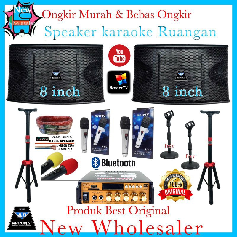 Jual Paket sound system karaoke ruangan speaker addons 8 inch original