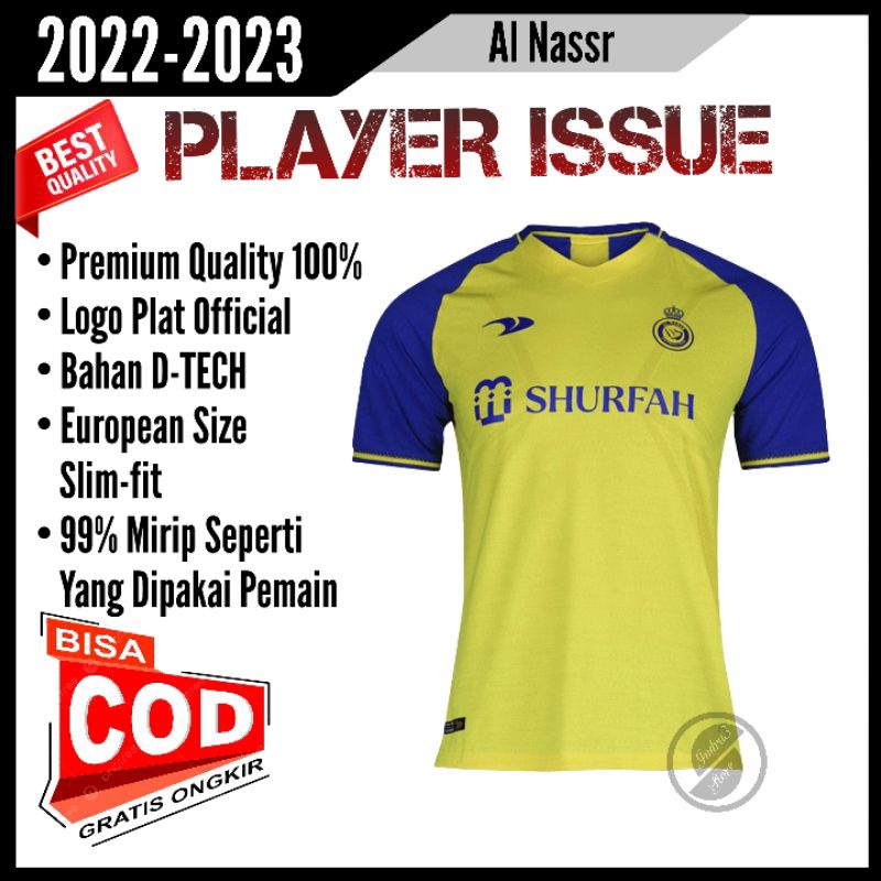 Jual Jersey Al Nassr Home Player Issue 2022 2023 Baju Sepak Bola Pi