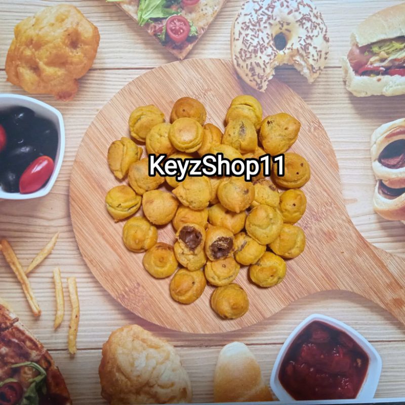 Jual kue soes kering sus mini coklat lumer 1kg | Shopee Indonesia