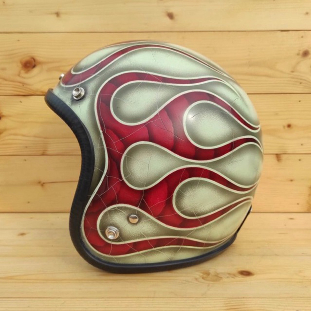 Jual Slimhead 500TX Rugged Patina Flame Helm Chopper Bobber Helm