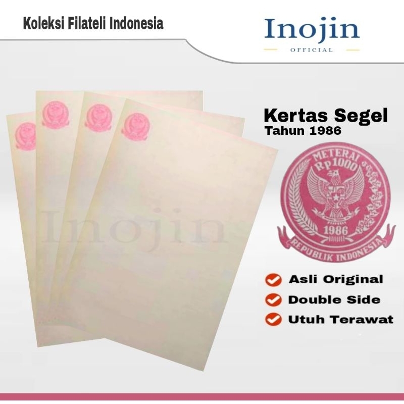 Jual Kertas Segel Tahun 1986 Double Side Asli Original Shopee Indonesia