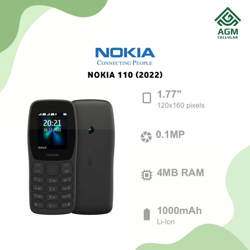 Jual NOKIA 110 2022 (Charcoal) | Shopee Indonesia