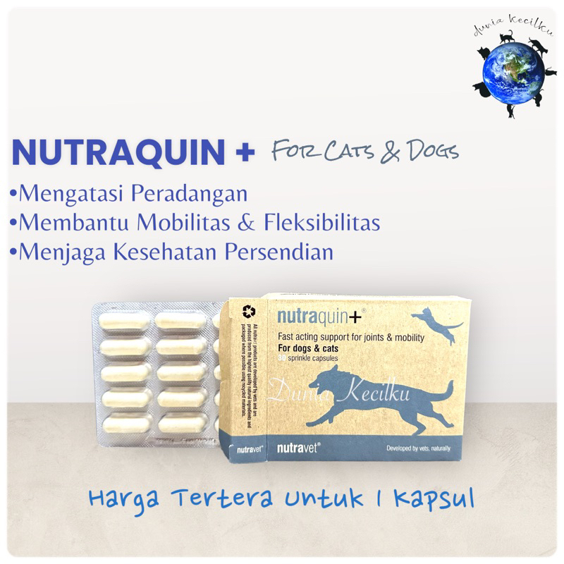 Jual Nutraquin Plus Suplemen Kucing Anjing Khusus Sendi Anti