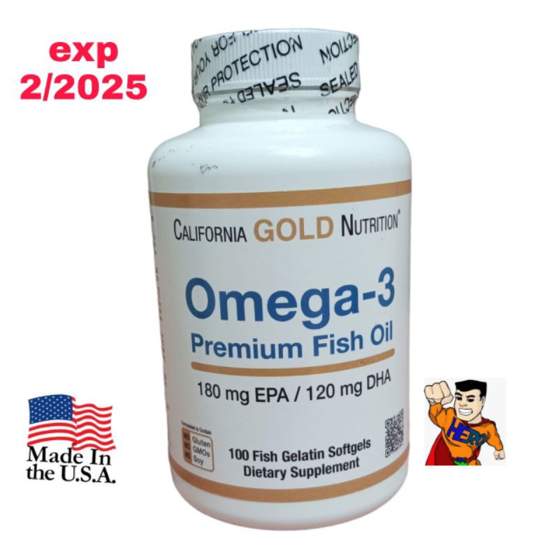 Jual California Gold Nutrition Omega 3 Premium Fish Oil 100 Fish ...