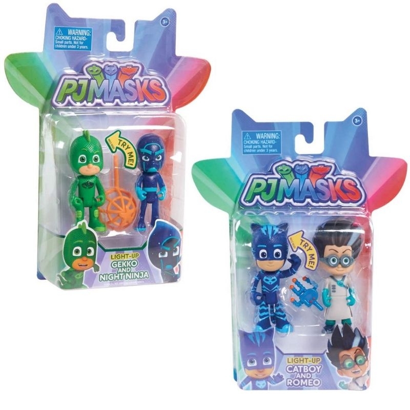 Jual PJ Masks PJMasks Figure Set Light Up Catboy & Romeo Original di