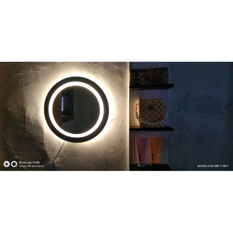 Jual Cermin Lampu Led Aesthetic Mirror cermin dinding Cermin Gantung ...