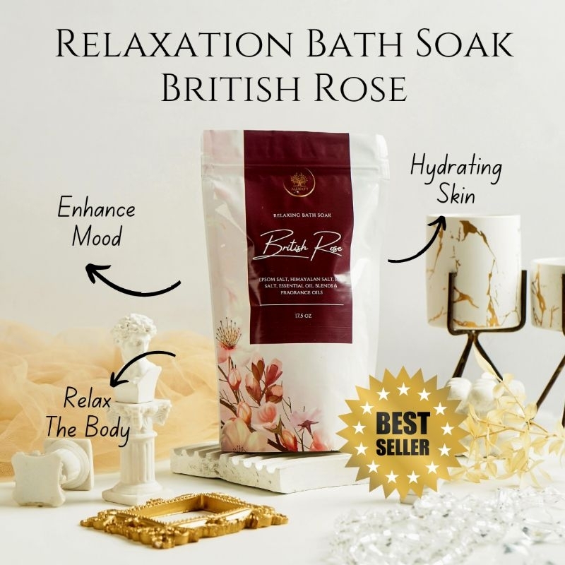 Jual Natural Bath Soak- Bath Salts Allnatt British Rose 500gr - Garam ...