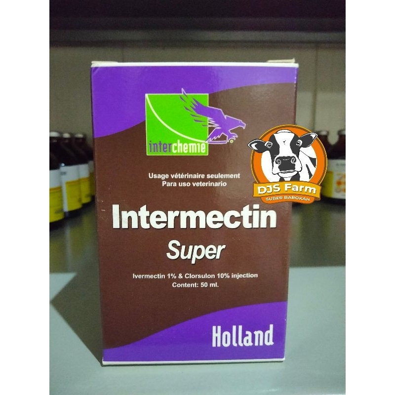 Jual intermectin super 50 ml holland ivermectin obat hewan anti