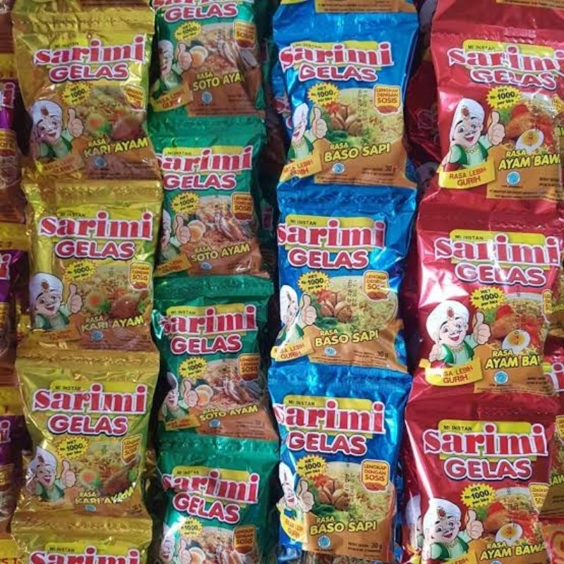 Jual Sarimi Gelas Mie Instant Sachet Mie Kuah Harga Rencengan