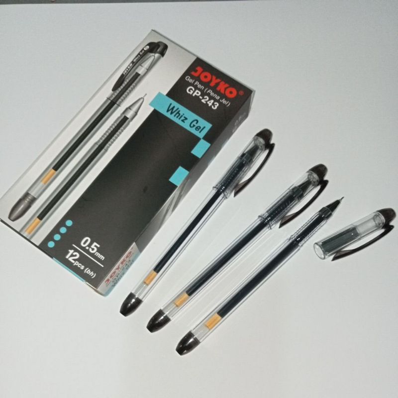 Jual BOLPEN /BALPOINT GEL 0,5 HITAM MERK JOYKO | Shopee Indonesia