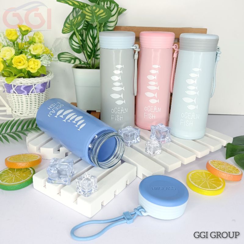 Jual DC B ( B0036 ) BOTOL MINUM KACA OCEAN FISH / TDK BISA MEMILIH ...