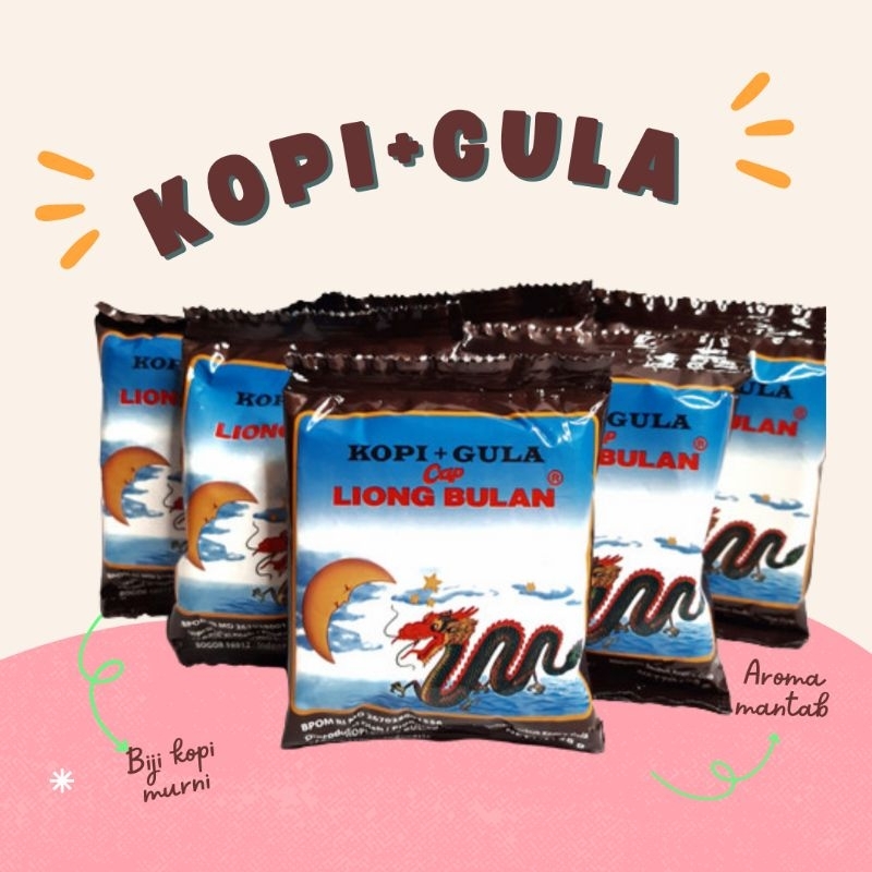 Jual Kopi Liong Bulan Plus Gula Khas Bogor 1 Pack Isi 20 Sachet