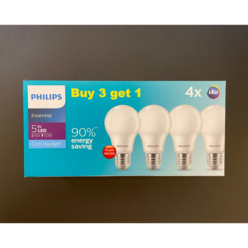 Jual Philips Multipack Essential Ledbulb W Watt Putih Lampu Ekonomis Shopee Indonesia