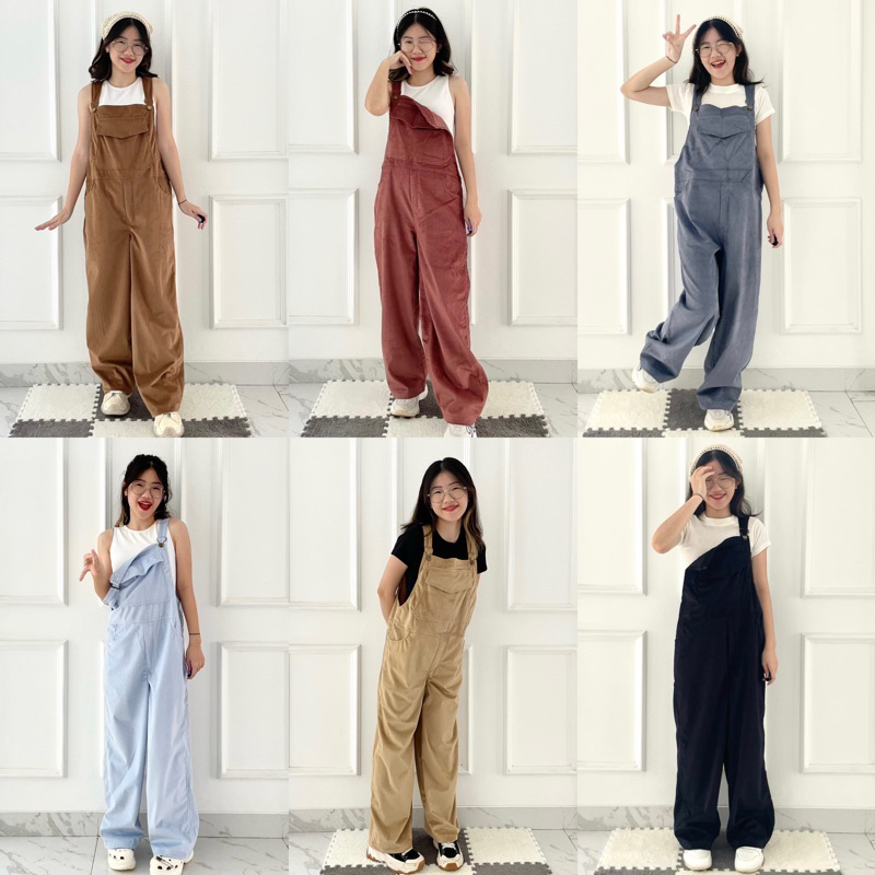 Jual Alila Overall | Celana Kodok Corduroy | Celana Panjang Korean