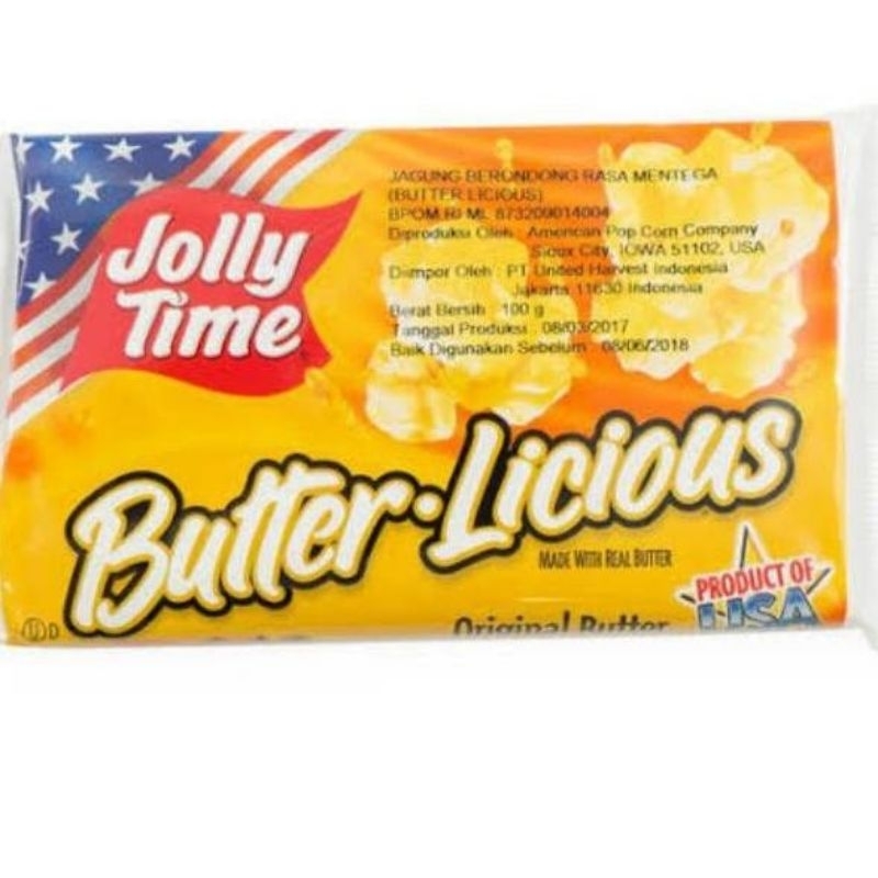 Jual Jolly Time Butter Licious Popcorn Shopee Indonesia