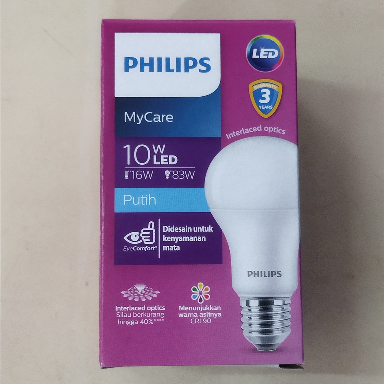 Jual Philips Mycare Led 10w Putih Cool Daylight Shopee Indonesia