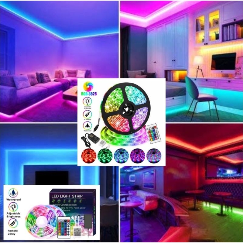 Jual LAMPU LED STRIP RGB WARNA WARNI IP44 WATERPROF KOMPLIT 1 SETT ...