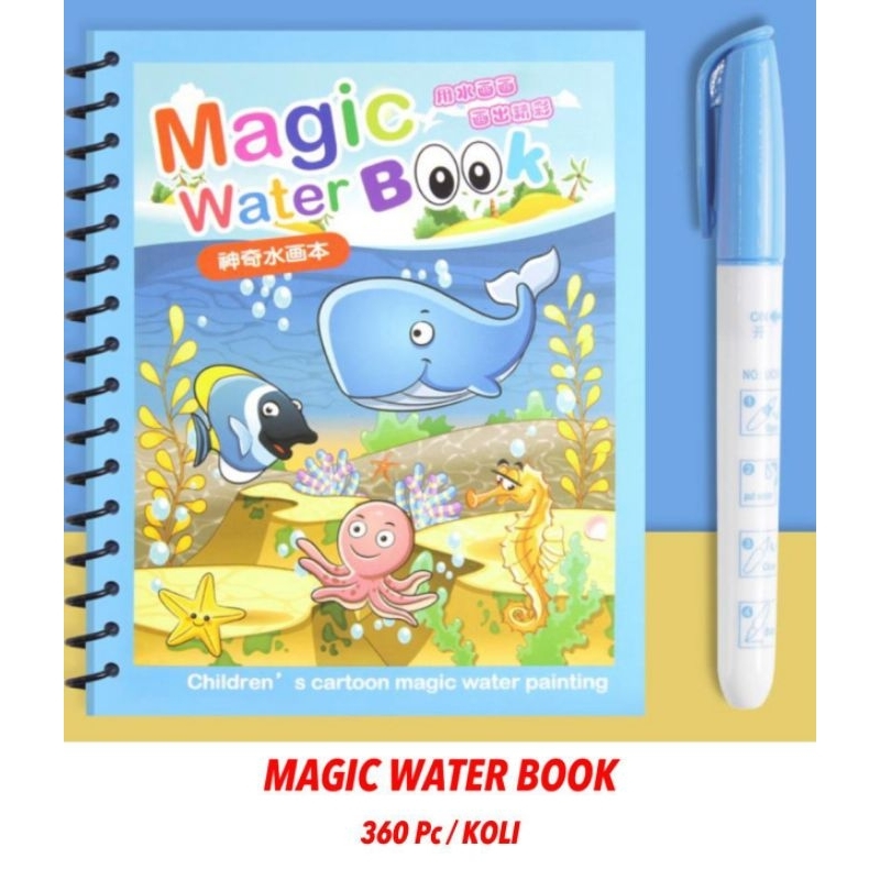 Jual KD 1 Magic Water Book / Buku Mewarnai Air Magic Water Drawing