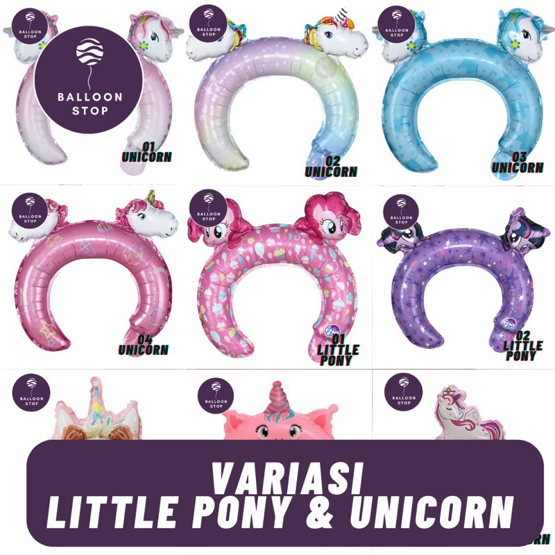 Jual TM BALLOON STOP-BALON BANDO UNICORN DAN LITTLE PONY | Shopee Indonesia