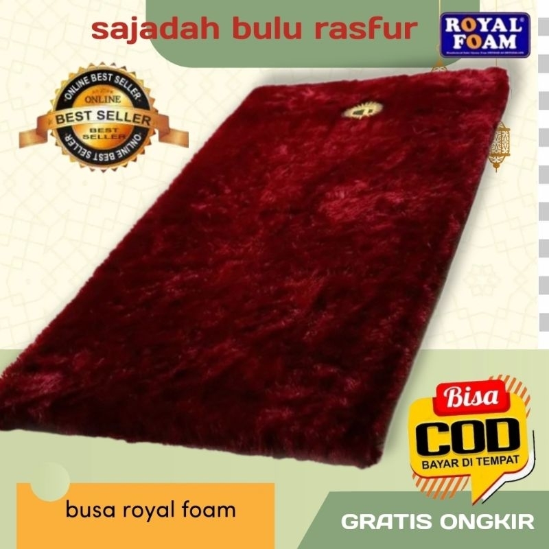 Jual SAJADAH BULU RASFUR SUPER TEBAL BUSA ROYAL FOAM TEBAL BUSA 5 CM ...