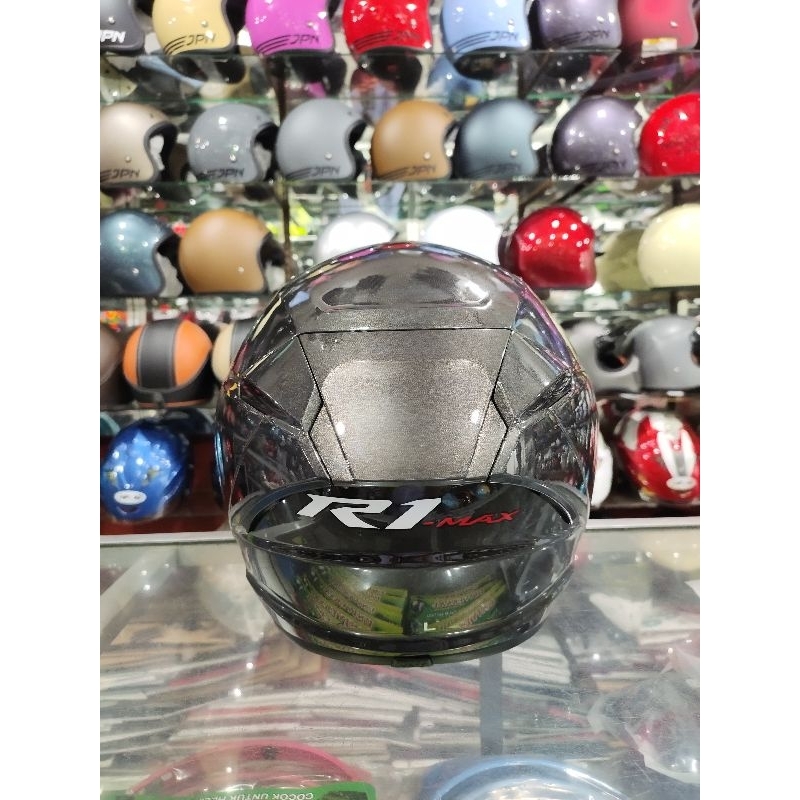 Jual helm half face NHK R1 Max Double Visor polos Gunmetal / Helm NHK ...