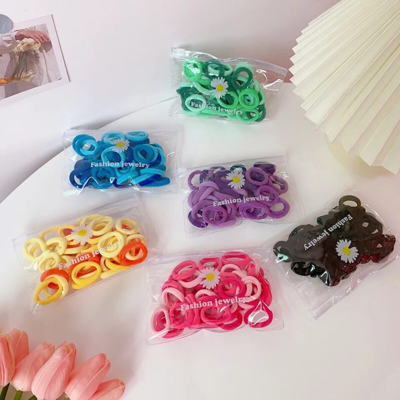 Jual KUCIR RAMBUT POUCH ISI BANYAK / kucir rambut anak gaya korea ...