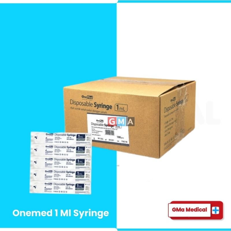 Jual Syringe 1 Ml OneMed Spuit 1 Cc Suntikan Alat Suntik Injeksi Isi ...