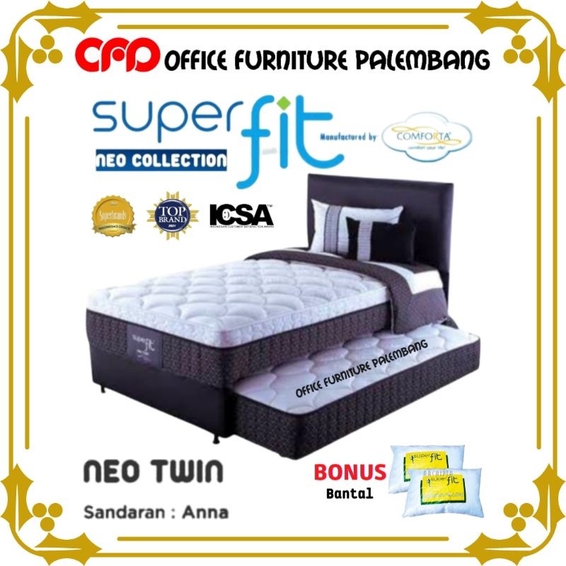 Jual springbed sorong 2in1 superfit by comforta neo twin bed dorong ...