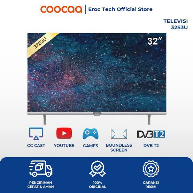 Jual COOCAA 32 inch Smart TV OS Coolita COOCAA 32S3U promo | Shopee ...