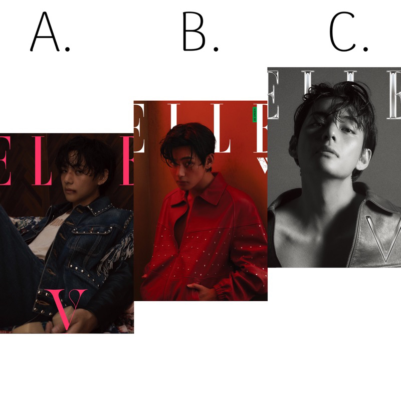 ELLE Korea Magazine Aprile 2023 Con Copertina BTS V - Edizione Limitata Con Tracking