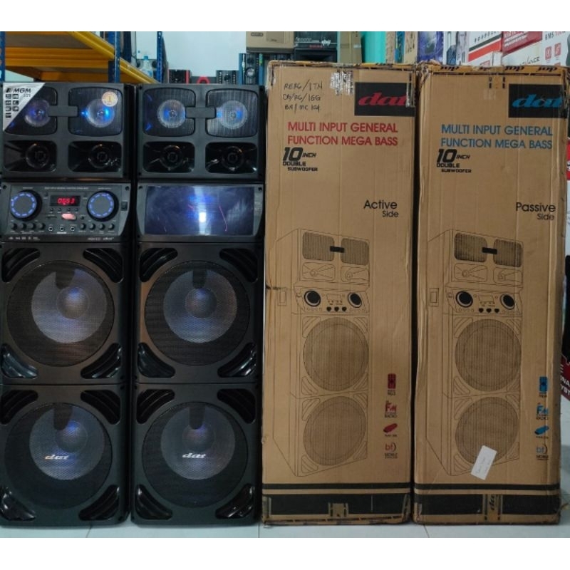 Jual Speaker Aktif DAT MGM 522 Double BASS 10" Karaoke Bluetoot