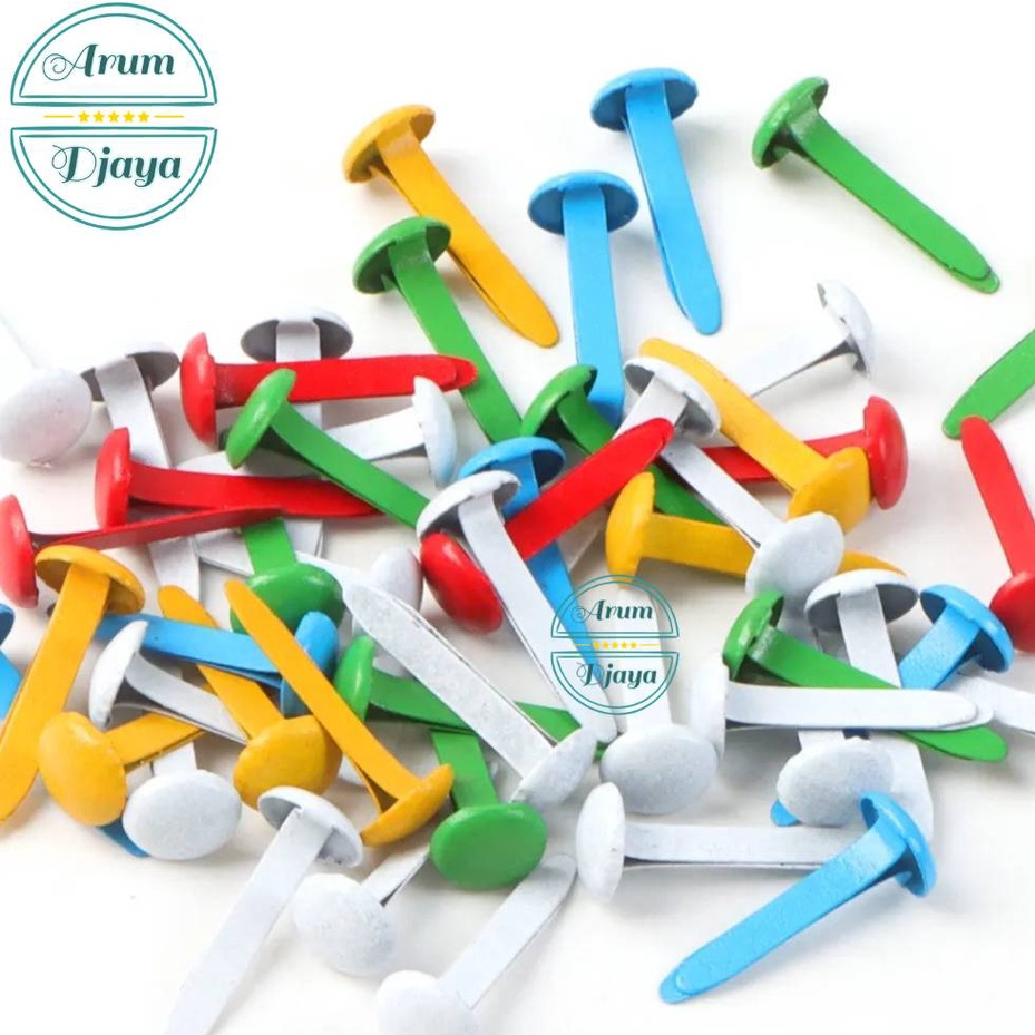 Jual Split Pins Set 50pcs Mini Brads Paper Fastener Scrapbook ...