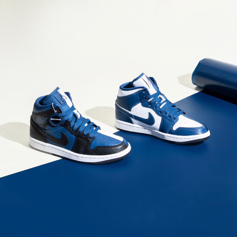 Jual Air Jordan 1 Mid Split French Blue | Shopee Indonesia