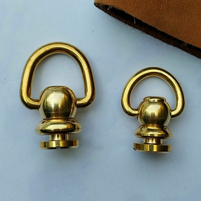 Jual Per 1 Pcs Ring-D Kait Dompet Kuningan Bisa Diputar 360 Derajat ...