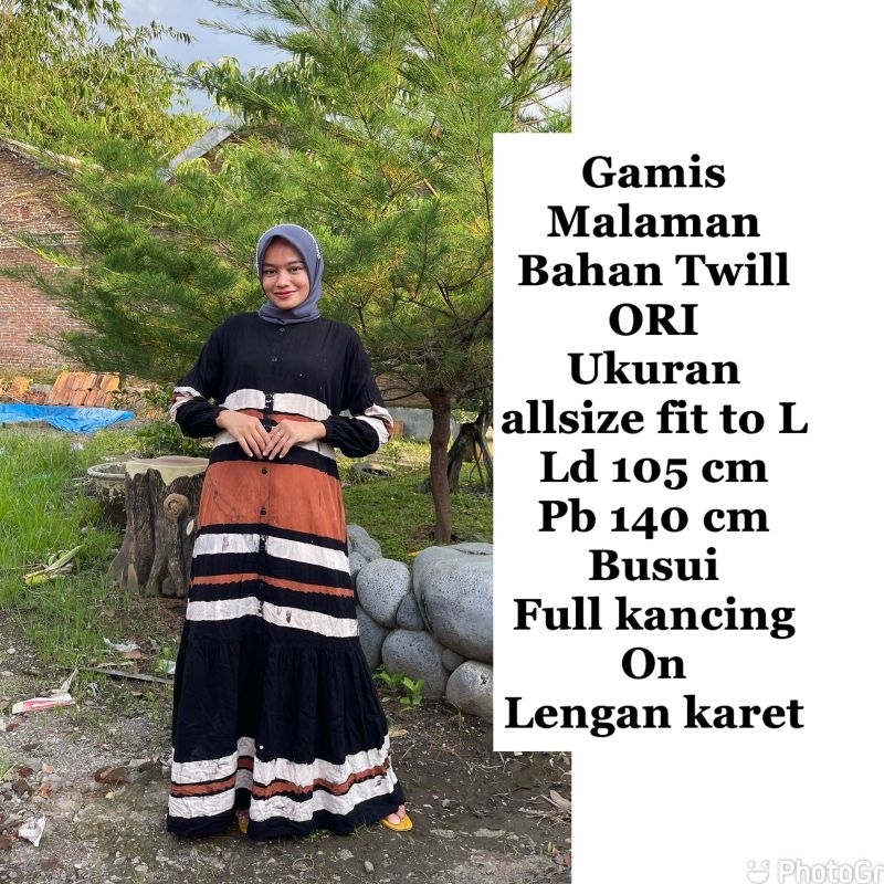 Jual Gamis Malaman Bahan Twill Ori Jerukmas Shopee Indonesia