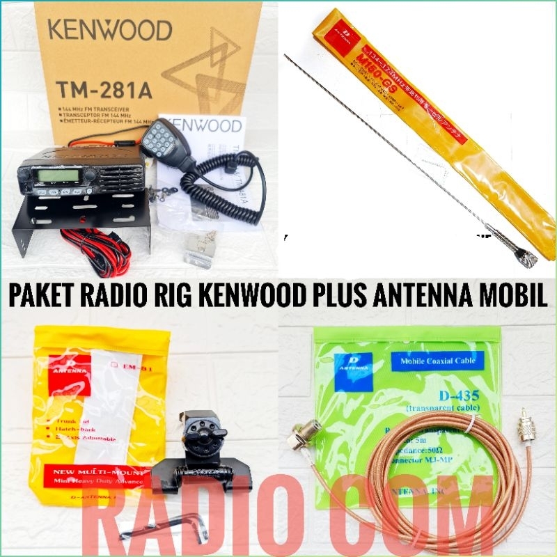Jual RADIO RIG KENWOOD TM281A TM281 VHF PLUS PAKET ANTENA MOBIL KABEL ...