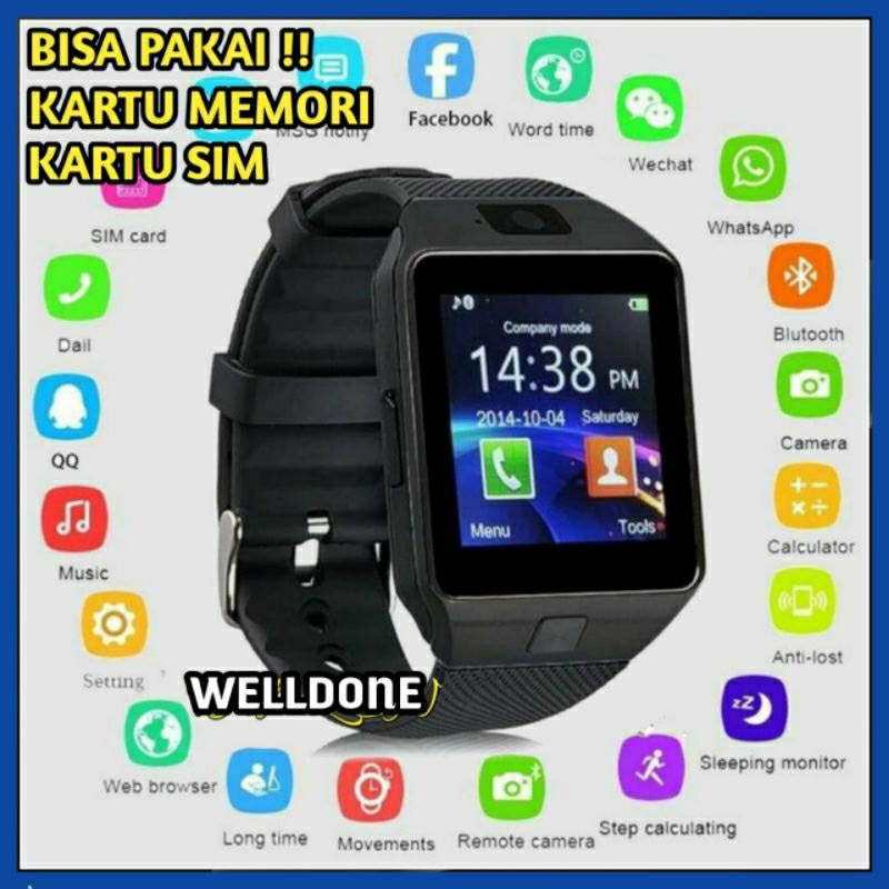 Jual Jam Tangan Hp Bisa Telfon Smartwatch V8 Dz09 A1 U9 Smar Watch ...