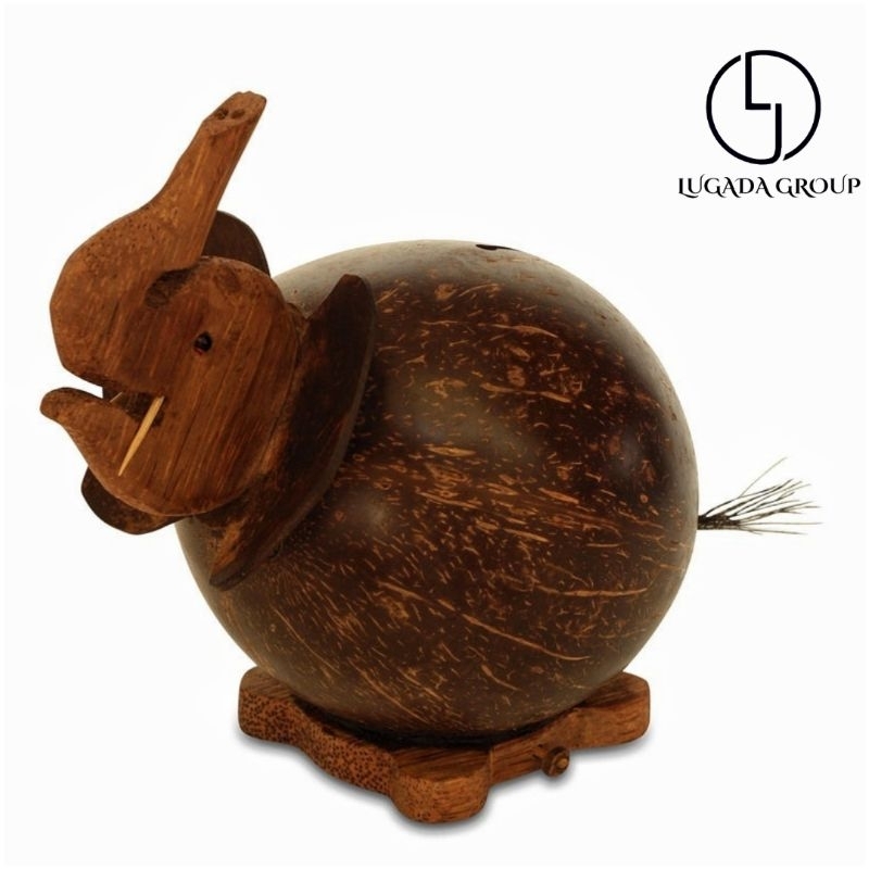 Jual kerajinan celengan batok kelapa / celengan unik / batok kelapa