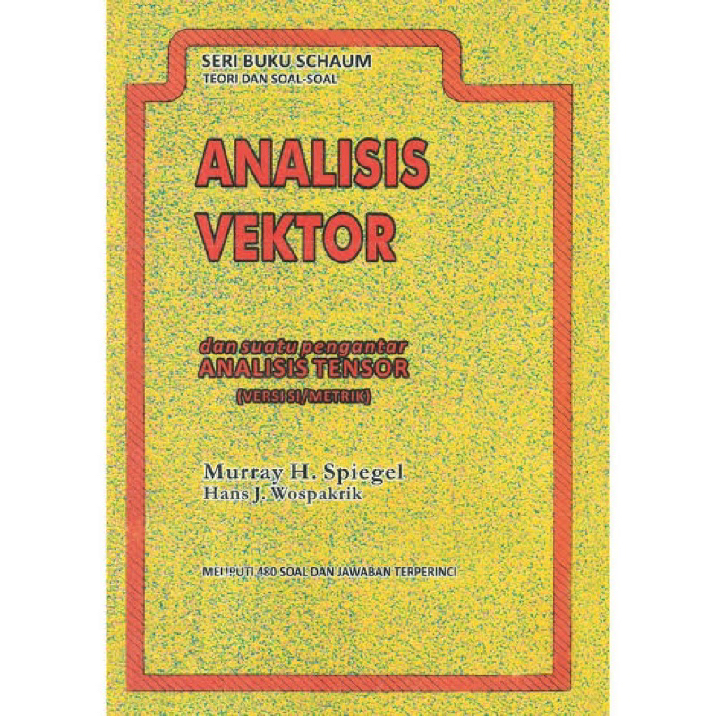 Jual Seri Buku Schaum Teori Dan Soal Soal Analisis Vektor Murray Spiegel Shopee Indonesia