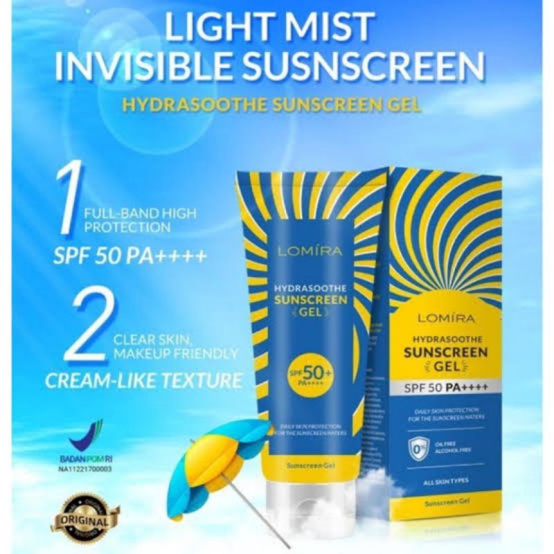 Jual LOMIRA SUNSCREEN GEL SPF 50 PA++++ 50ml Shopee Indonesia