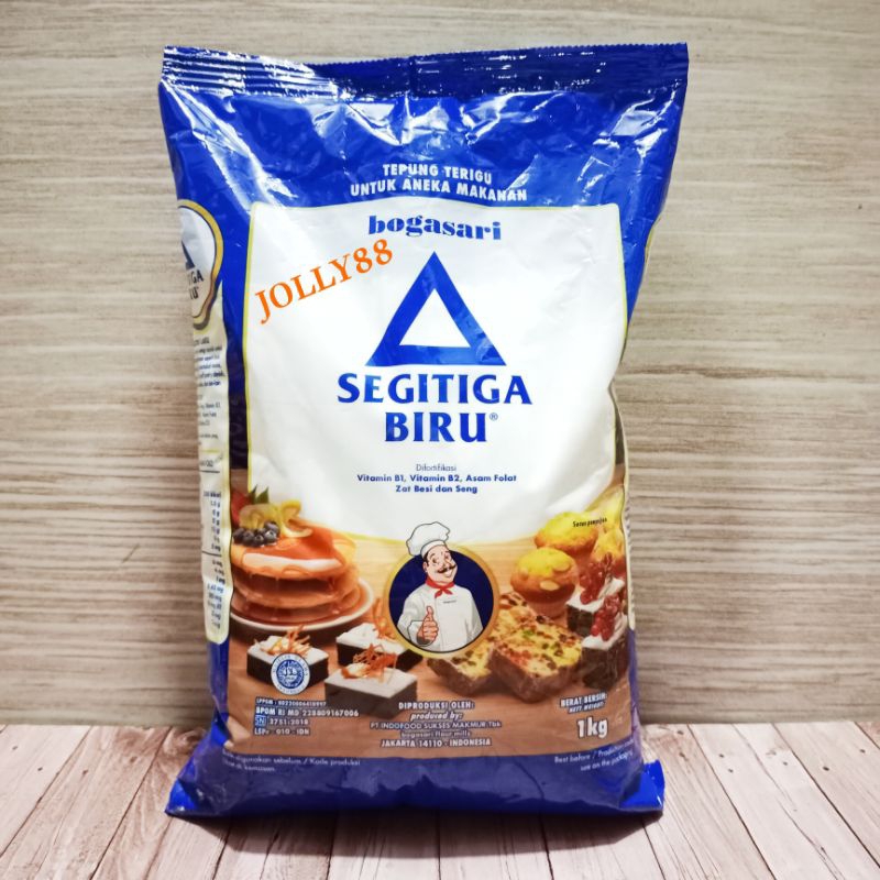 Jual Tepung Terigu Tepung Roti Segitiga Biru Premium 1kg | Shopee Indonesia