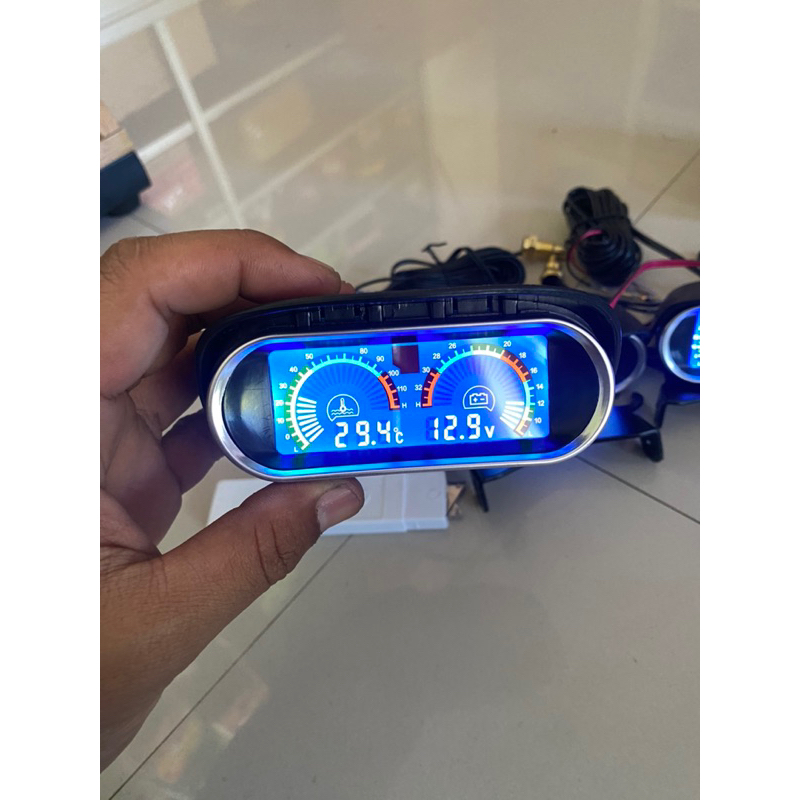 Jual volt meter dan temperatur suhu 2in1 motor mobil Shopee Indonesia