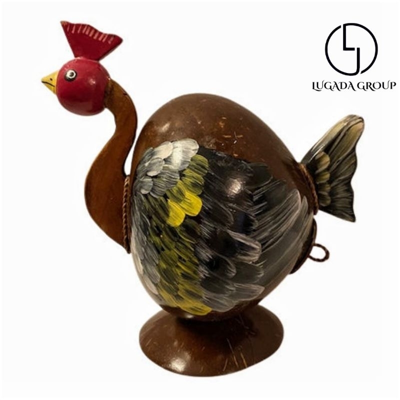 Jual kerajinan batok kelapa celengan ayam / kerajinan batok kelapa