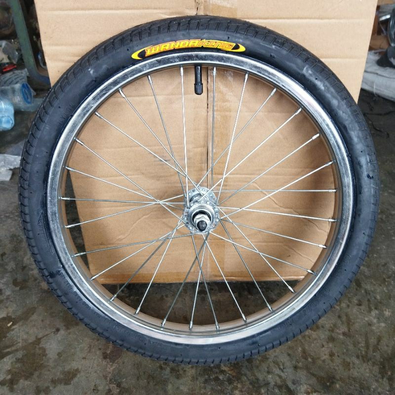 Jual Wheelset Velg Sepeda Besi United Komplit Ban Luar Ban Dalam Sudah Jadi Dipasang Pc