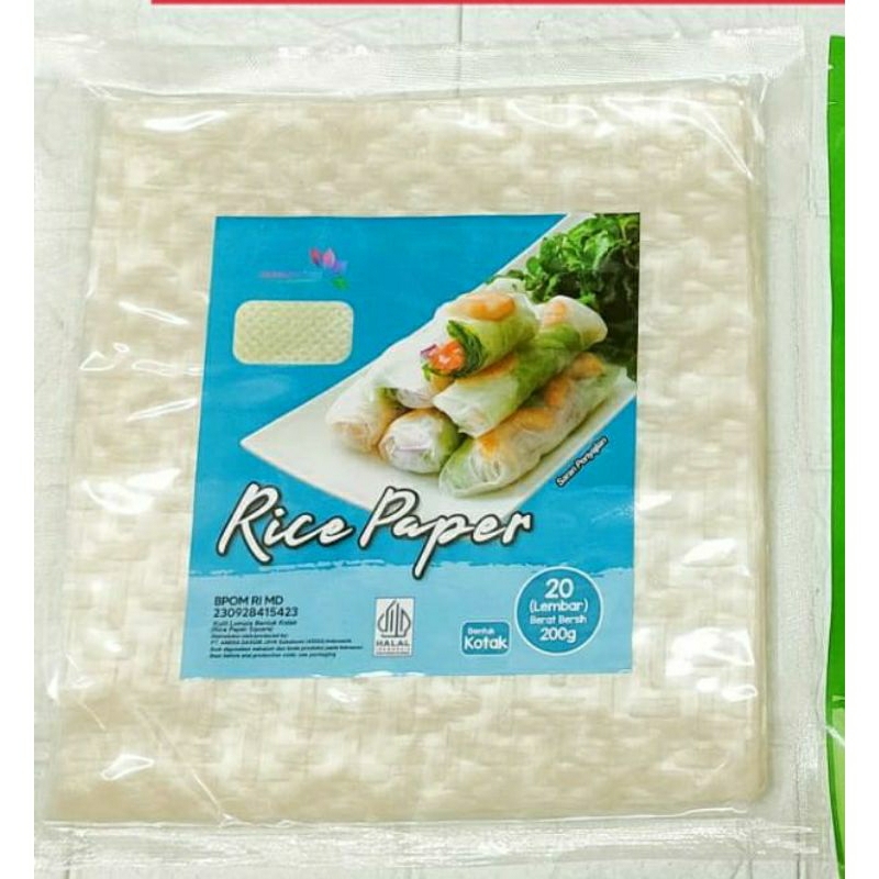 Jual Rice paper bentuk kotak /isi 20 lembar | Shopee Indonesia