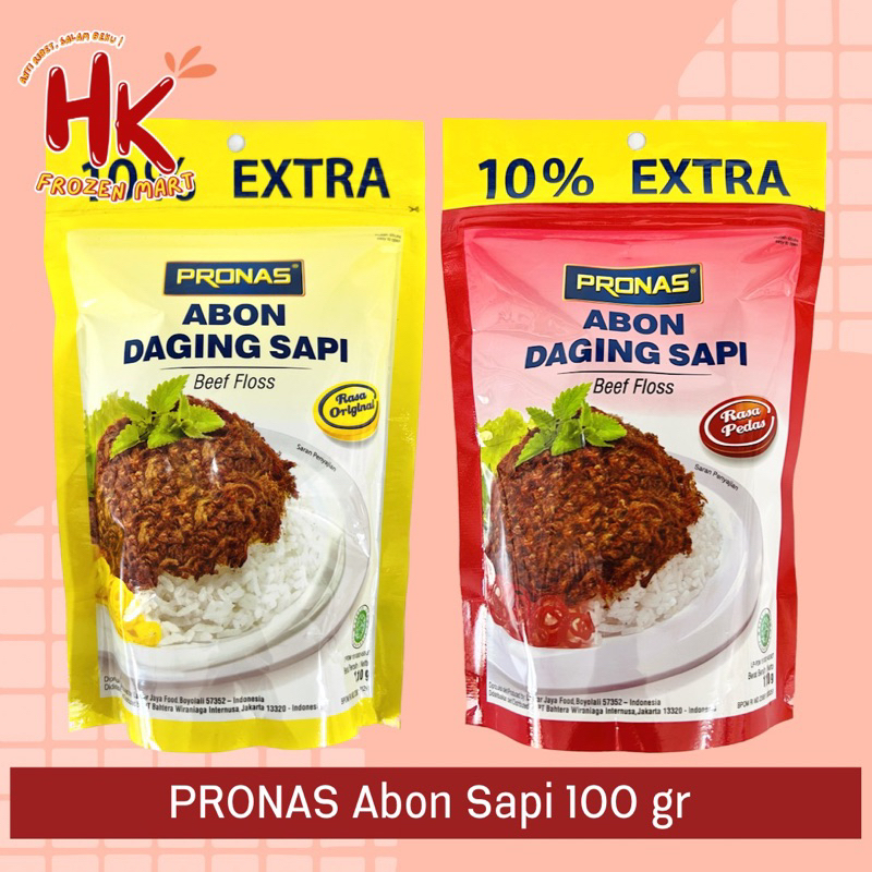 Jual Pronas Abon Daging Sapi Original & Pedas 110gr | Beef Floss 100gr ...