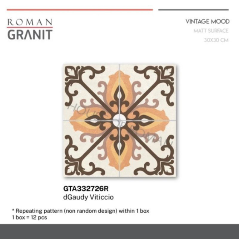 Jual Granit Roman Vintage 30x30 Granit Roman Dgaudy Viticcio Roman Granit Motif Vintage Lantai