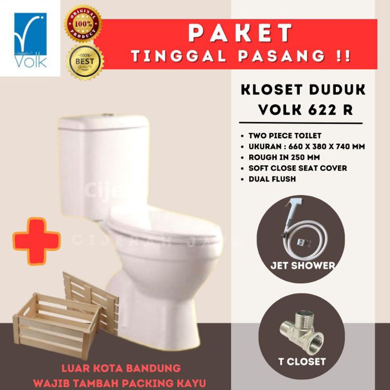 Jual Kloset Duduk Volk Putih R Monoblok Volk R Closet Duduk